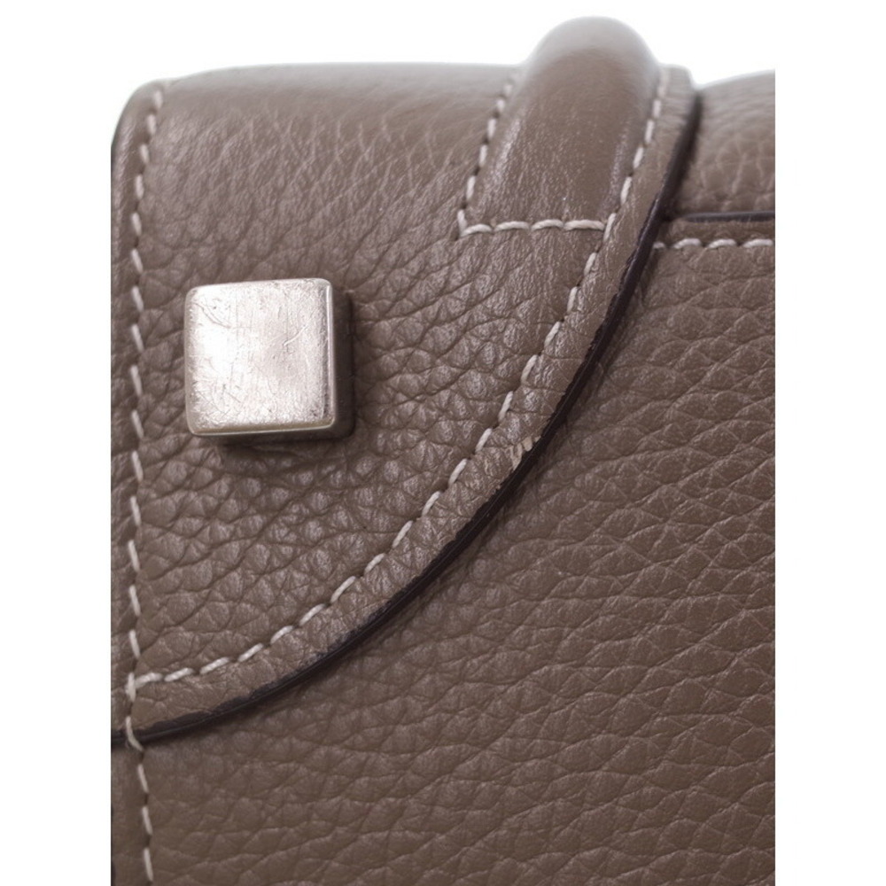 Celine Shopper Leather Tote Shoulder Handbag Calfskin - Picture 5 of 9